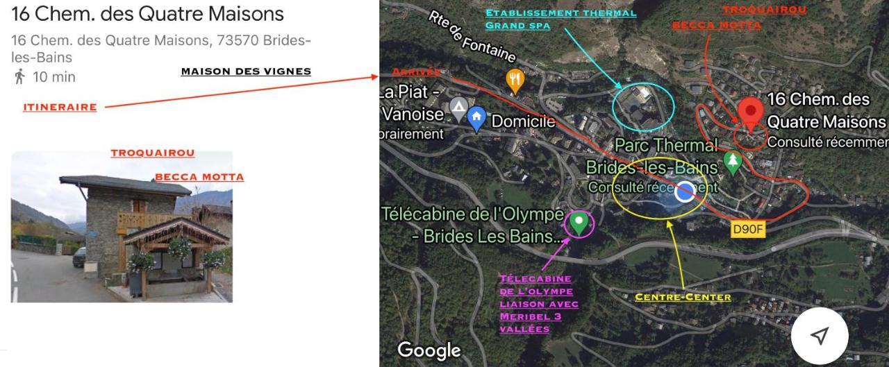 Maison Des Vignes- Troquairou Et Becca Motta Brides-les-Bains Exteriör bild